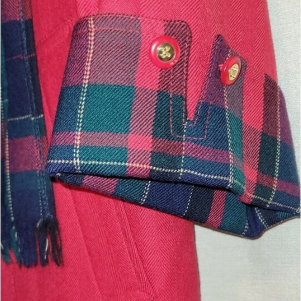 Stunning rich vintage red wool coat from Ireland.